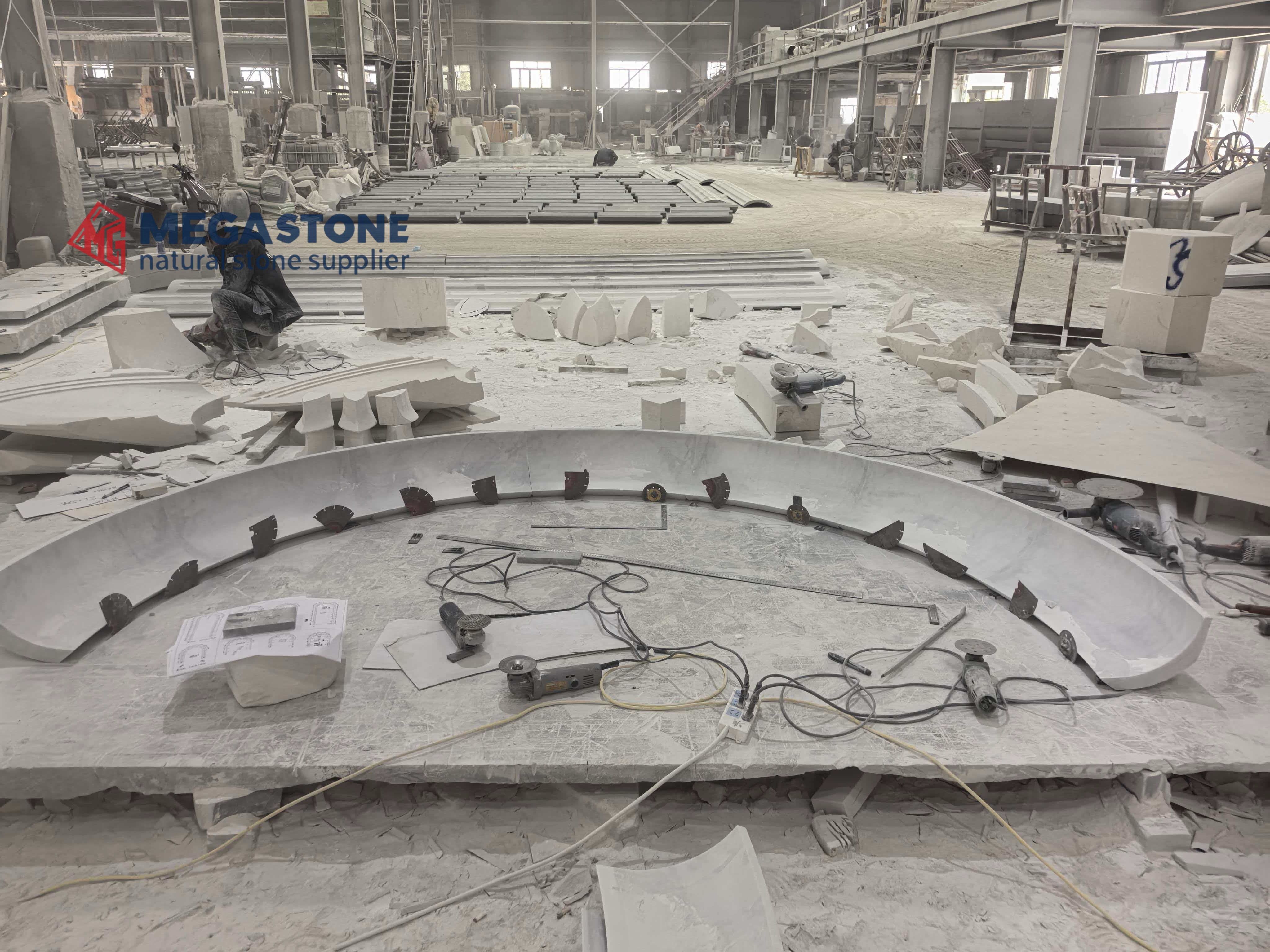 Bianco Carrara Marble Archway Door Frame