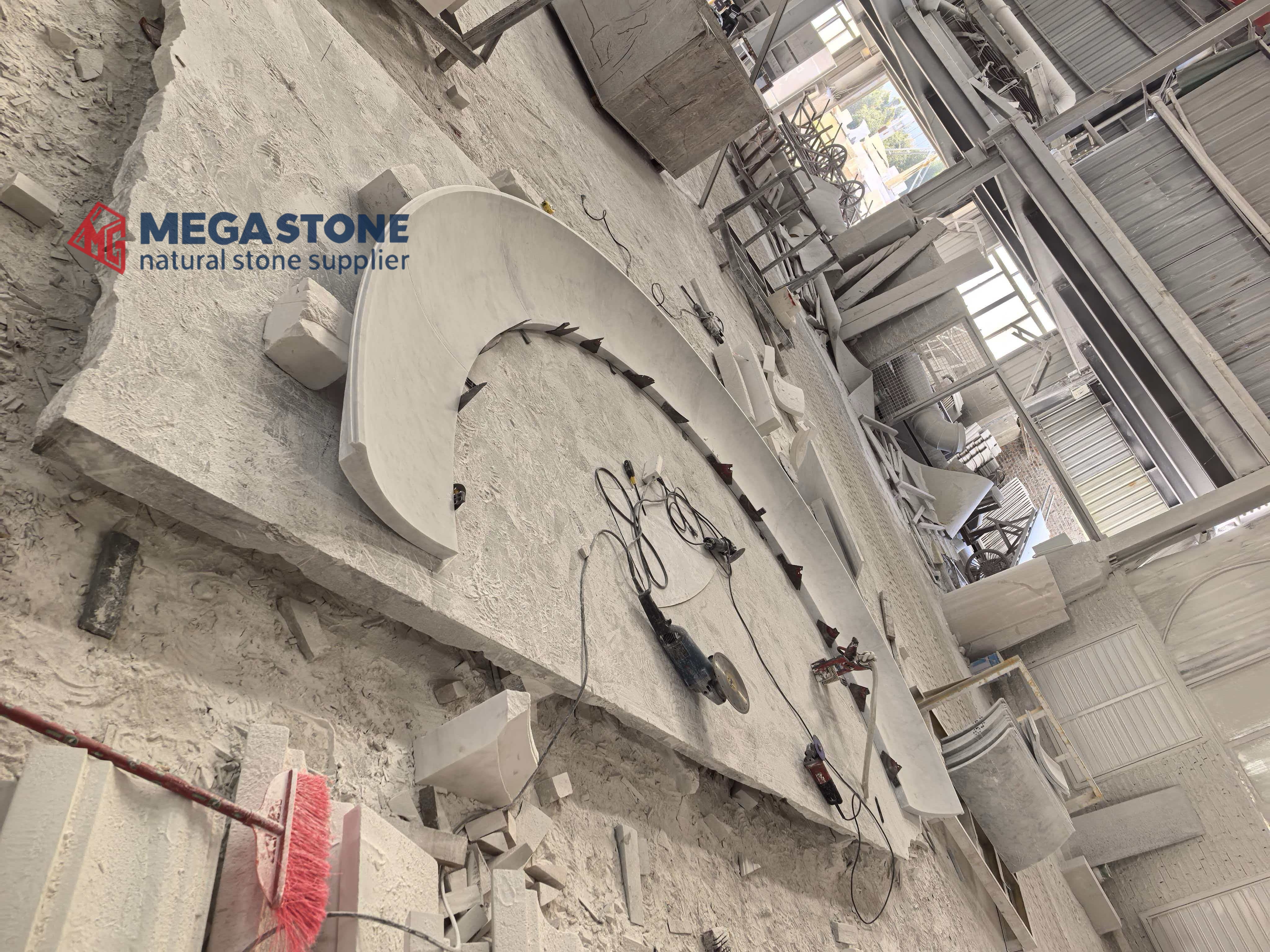 Bianco Carrara Marble Archway Door Frame
