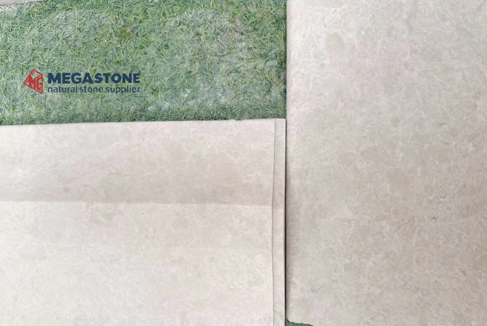 Ottoman Beige Marble Curved Panels in Acid Washed Finish