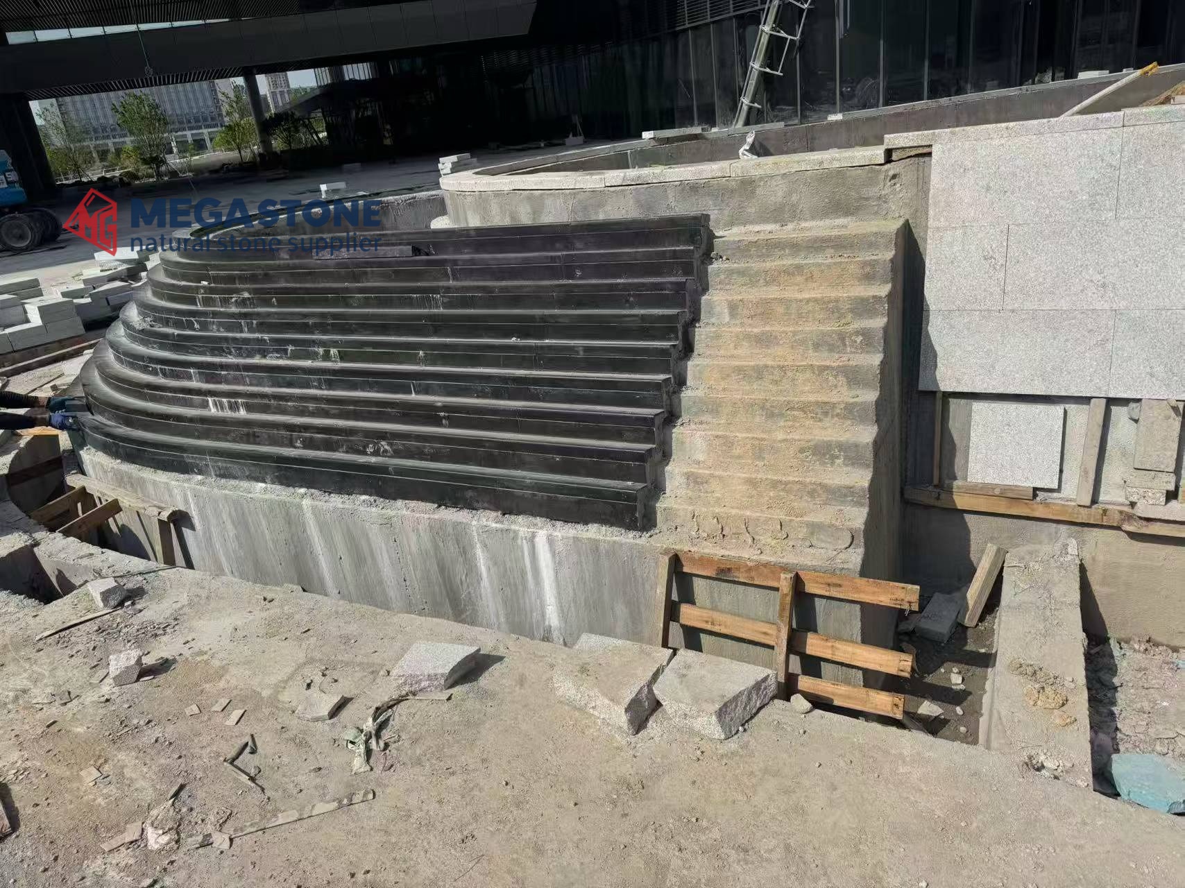 Black Galaxy Granite Polished Lanscape wall cladding