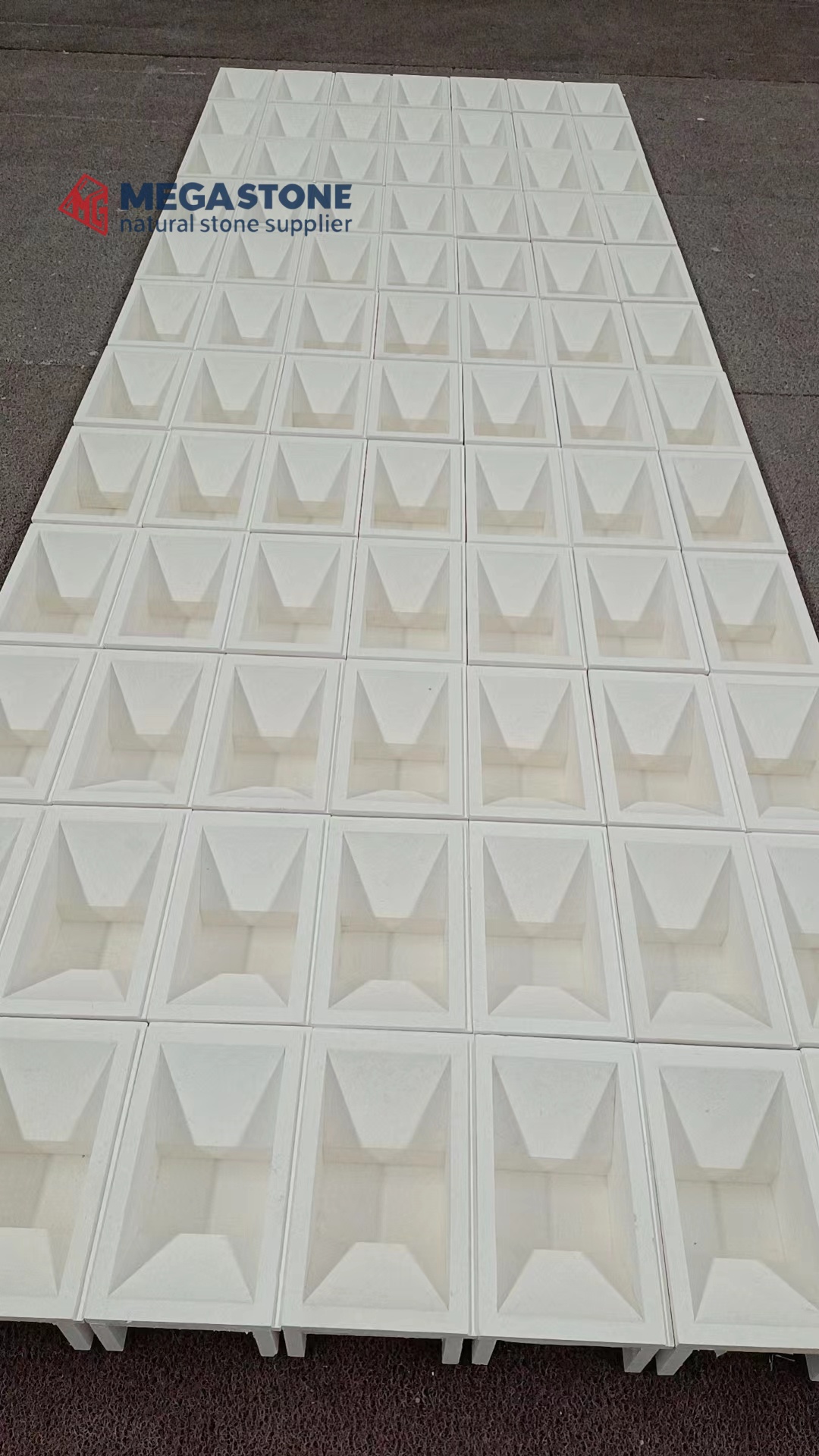 Benin White Limestone Feature Wall
