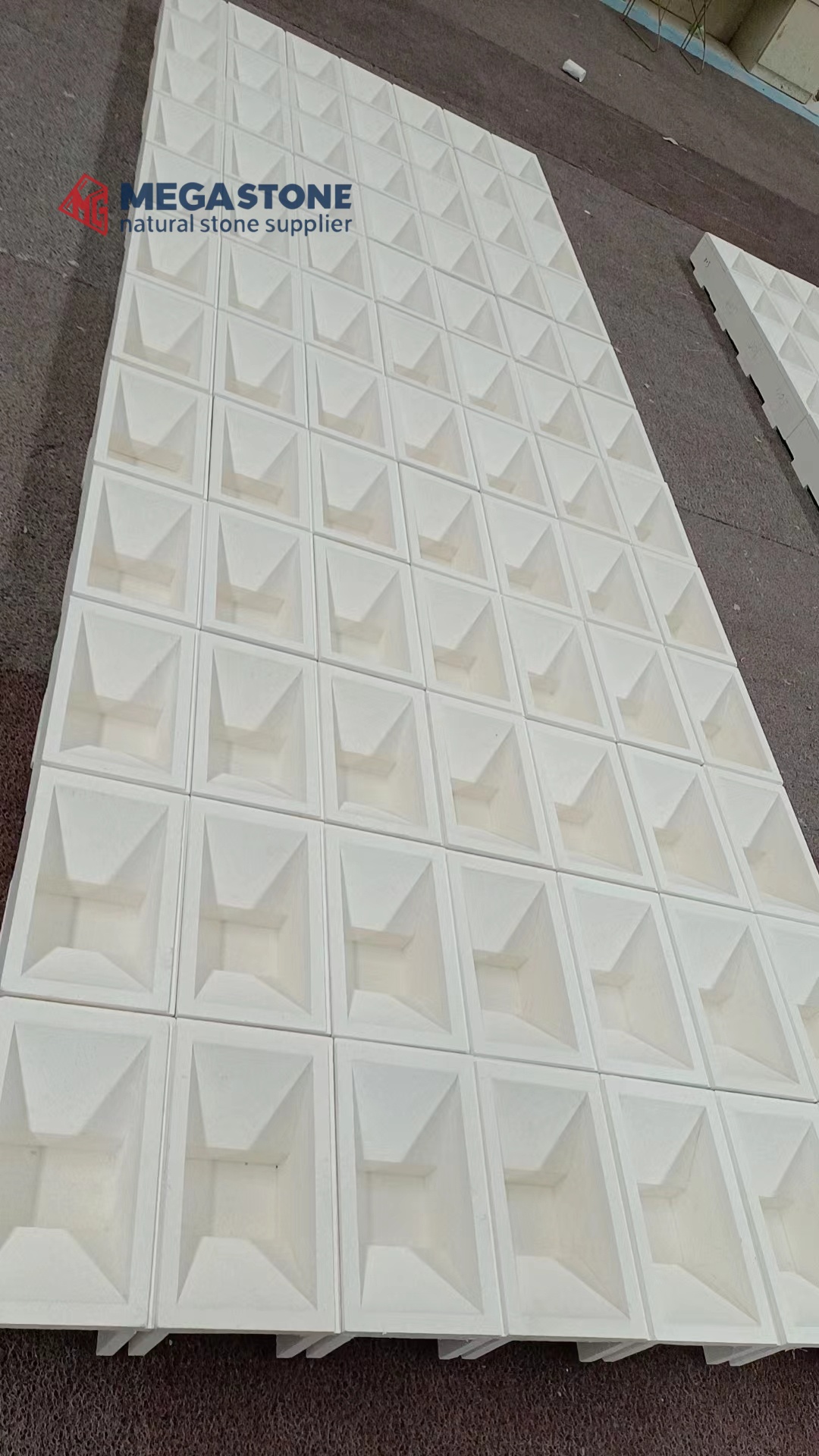 Benin White Limestone Feature Wall