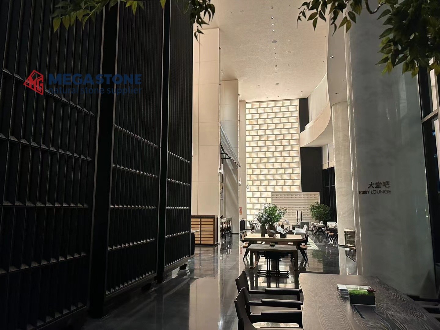 custom benin white limestone feature wall factory price