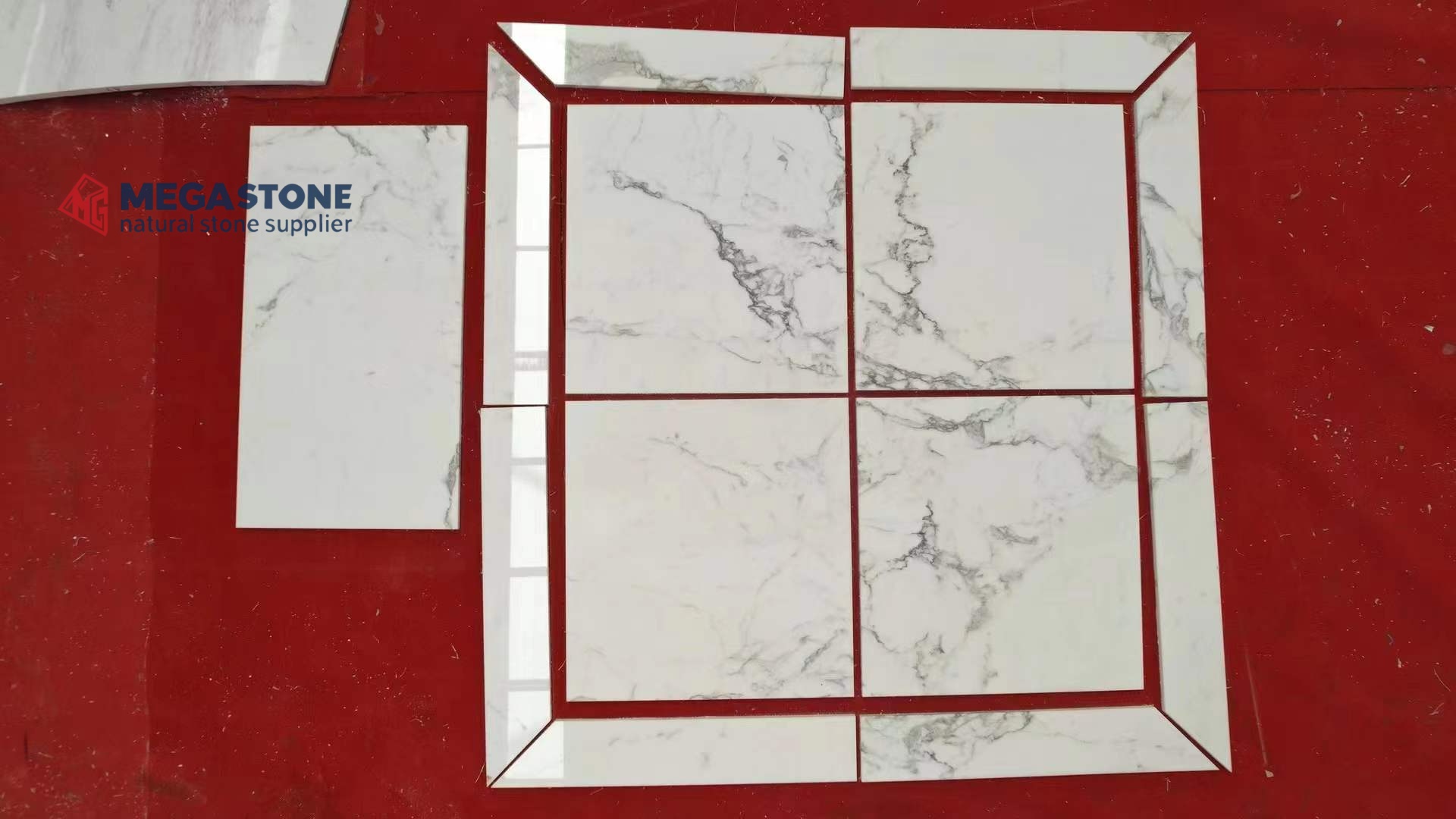 High End Calacatta Gold Marble Tiles for Interior Flooring