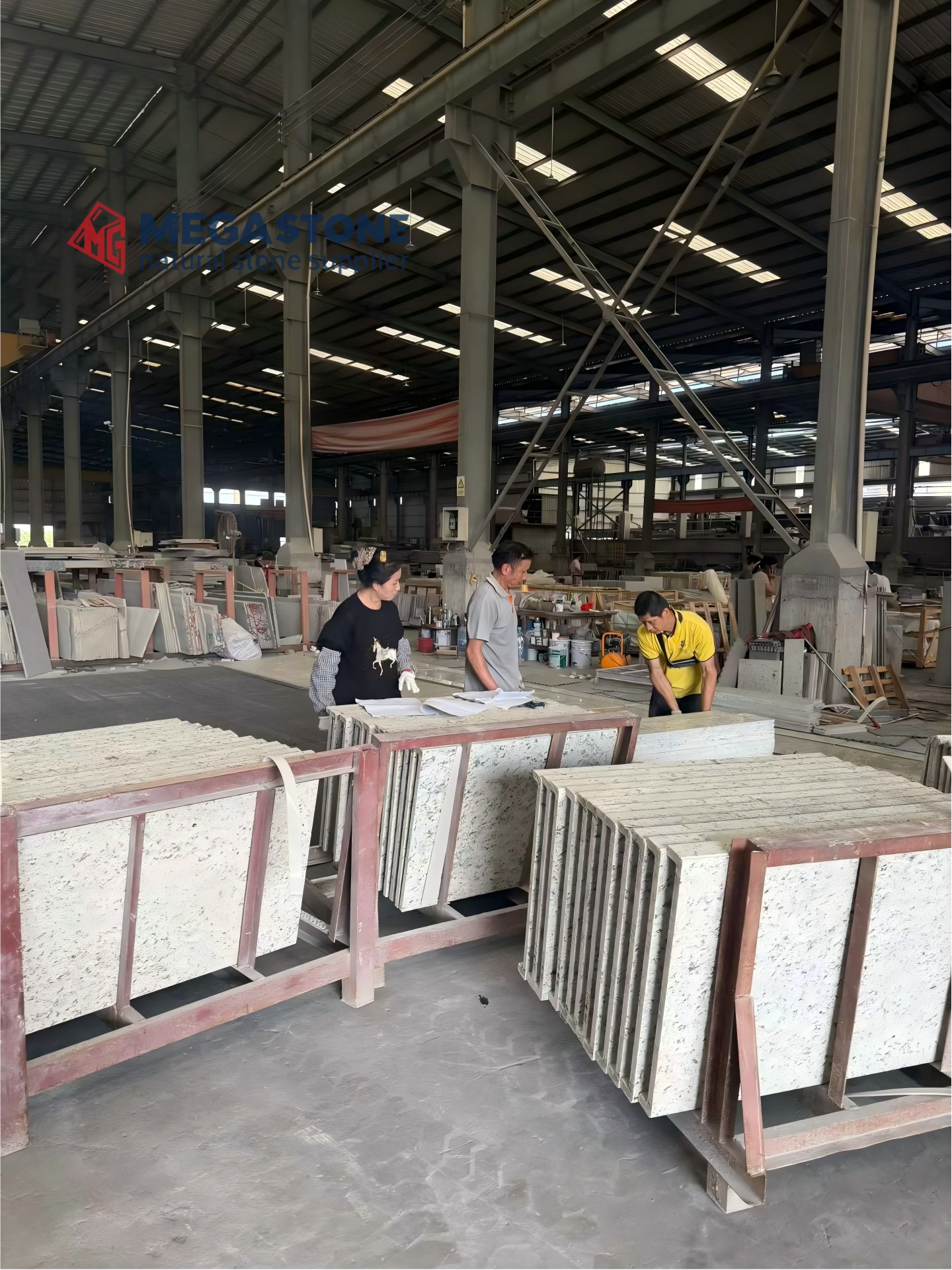 Premium White Ornamental Granite Polished Big Slabs Cut To Size