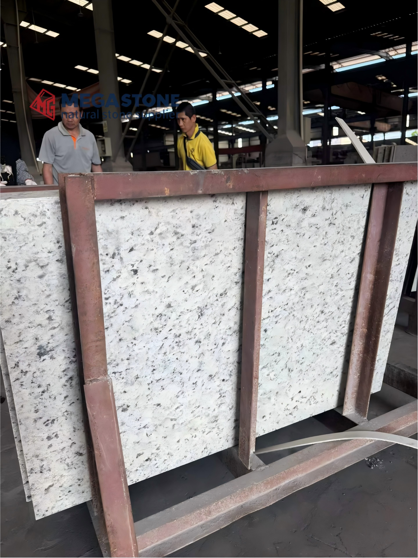 Premium White Ornamental Granite Polished Big Slabs Cut To Size