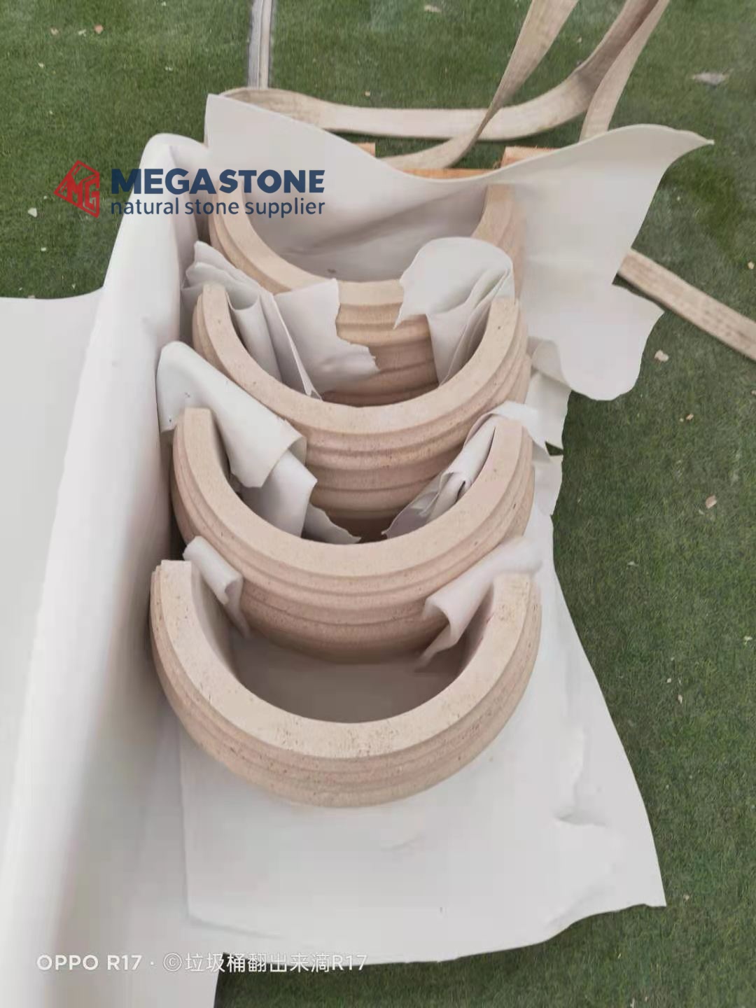 Portugal Moleanos Beige Limestone Hollow Round Columns