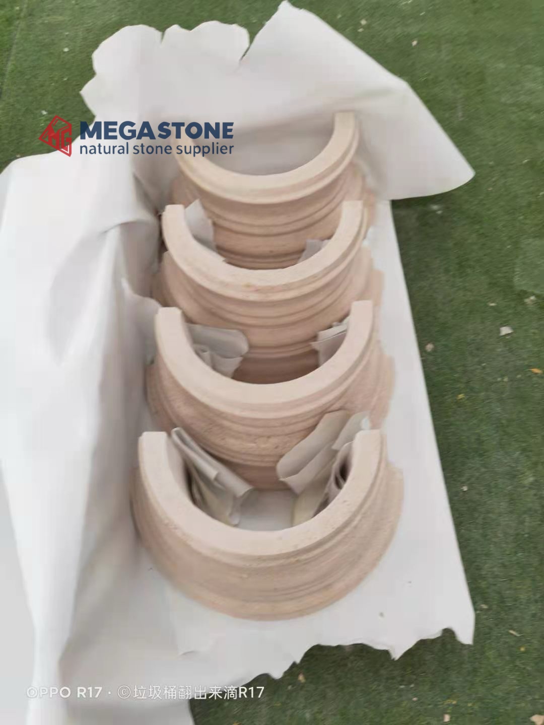 Portugal Moleanos Beige Limestone Hollow Round Columns