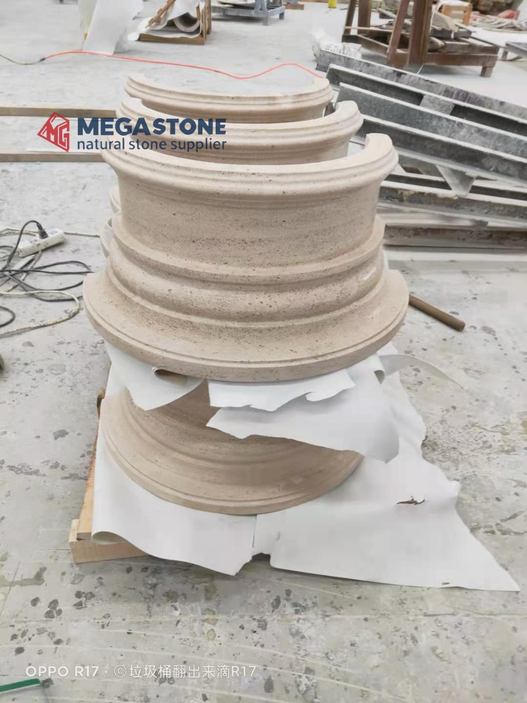 Portugal Moleanos Beige Limestone Hollow Round Columns