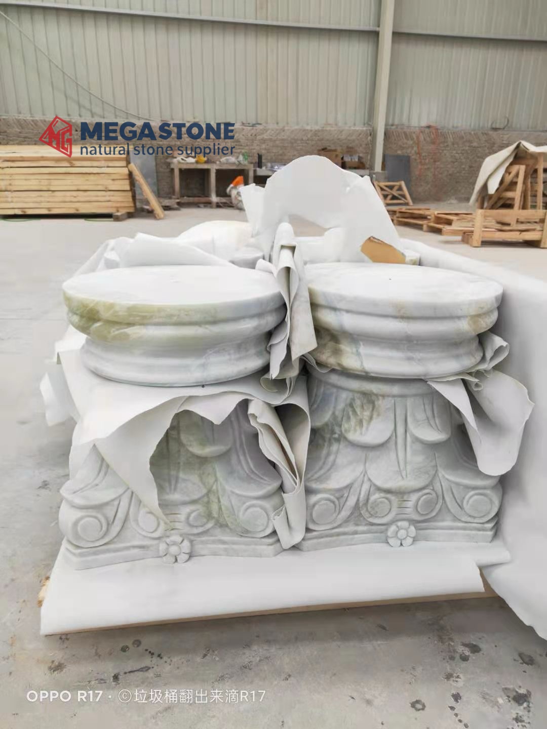 Changbai White Jade Marble Corinthian Solid Columns