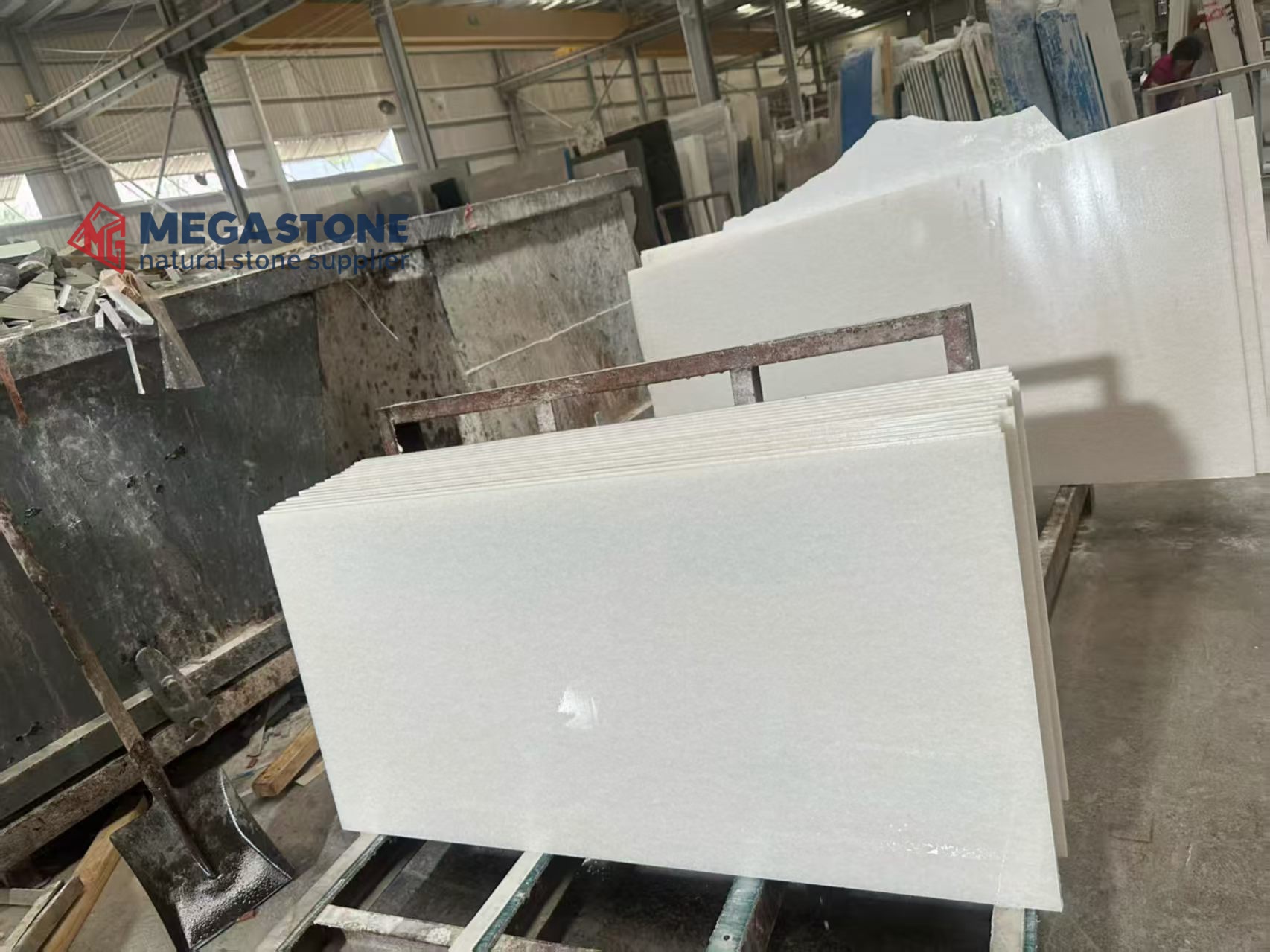 Factory Direct Vietnam Crystal White Marble Cut to Siz