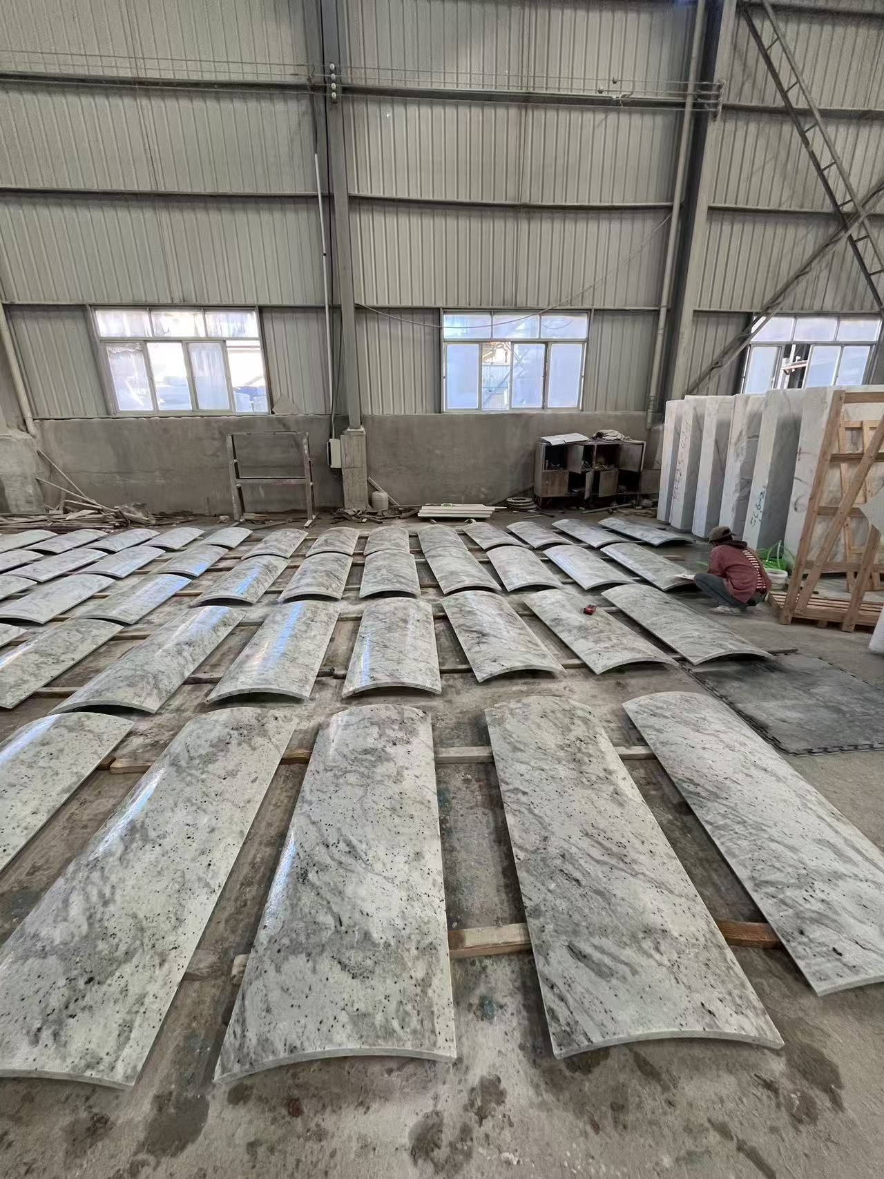 Double‑Curve Stone Bar Counter Panels