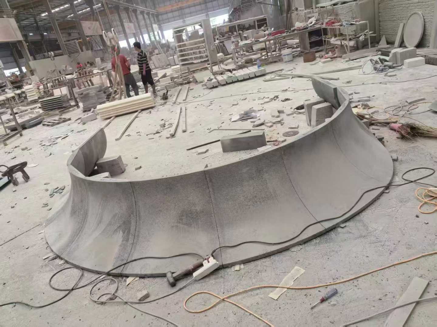 Double‑Curve Granite Water Feature Panels