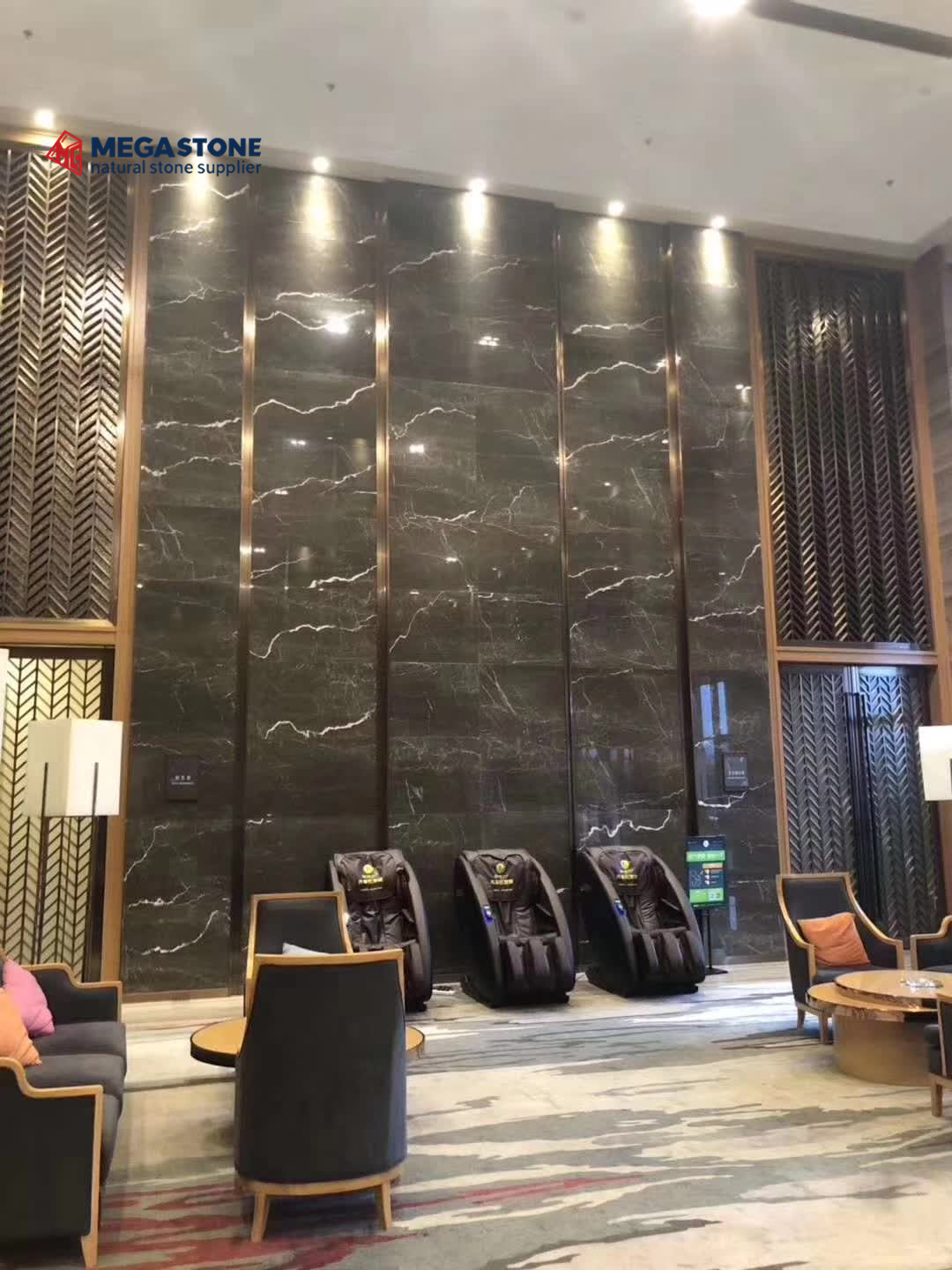 China Nero St Laurent Bown Black Marble