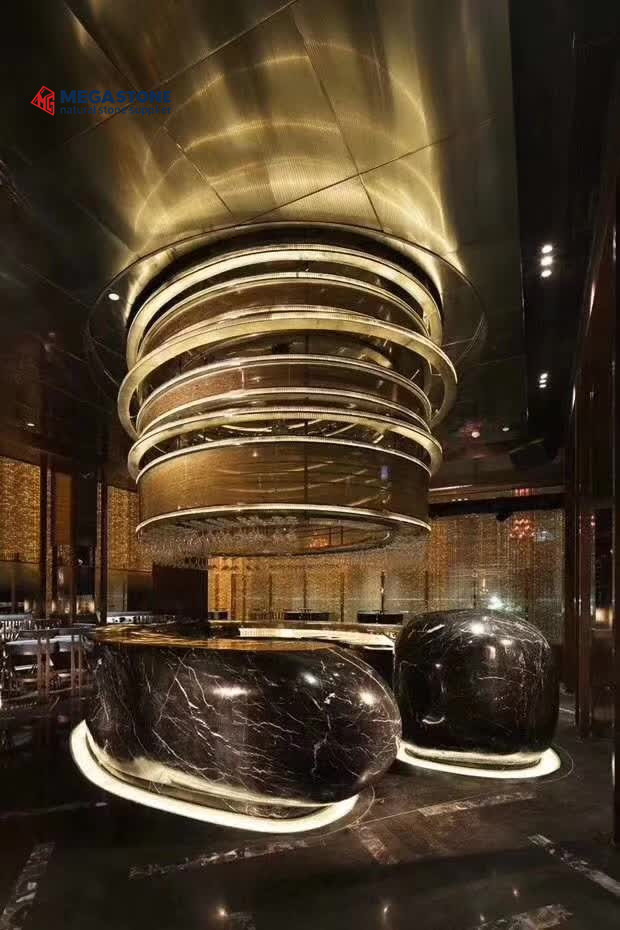 China Nero St Laurent Bown Black Marble