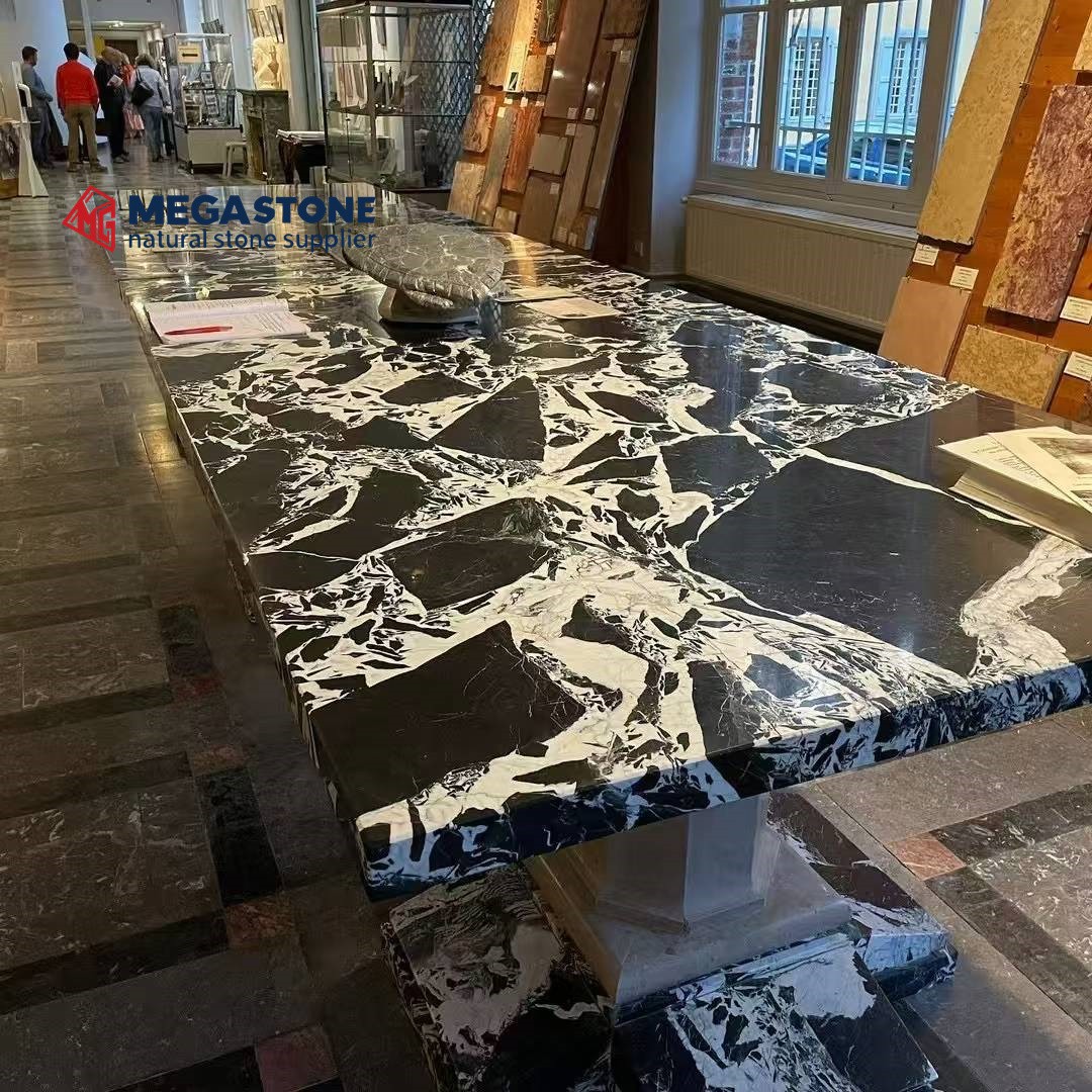 French Noir Grand Antique Marble Slab Manufacturer