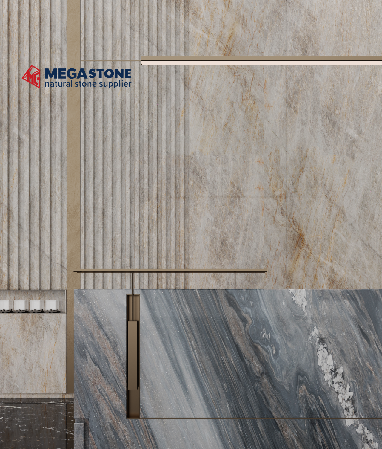 Premium Italian Palissandro Blue Marble Project Exporter