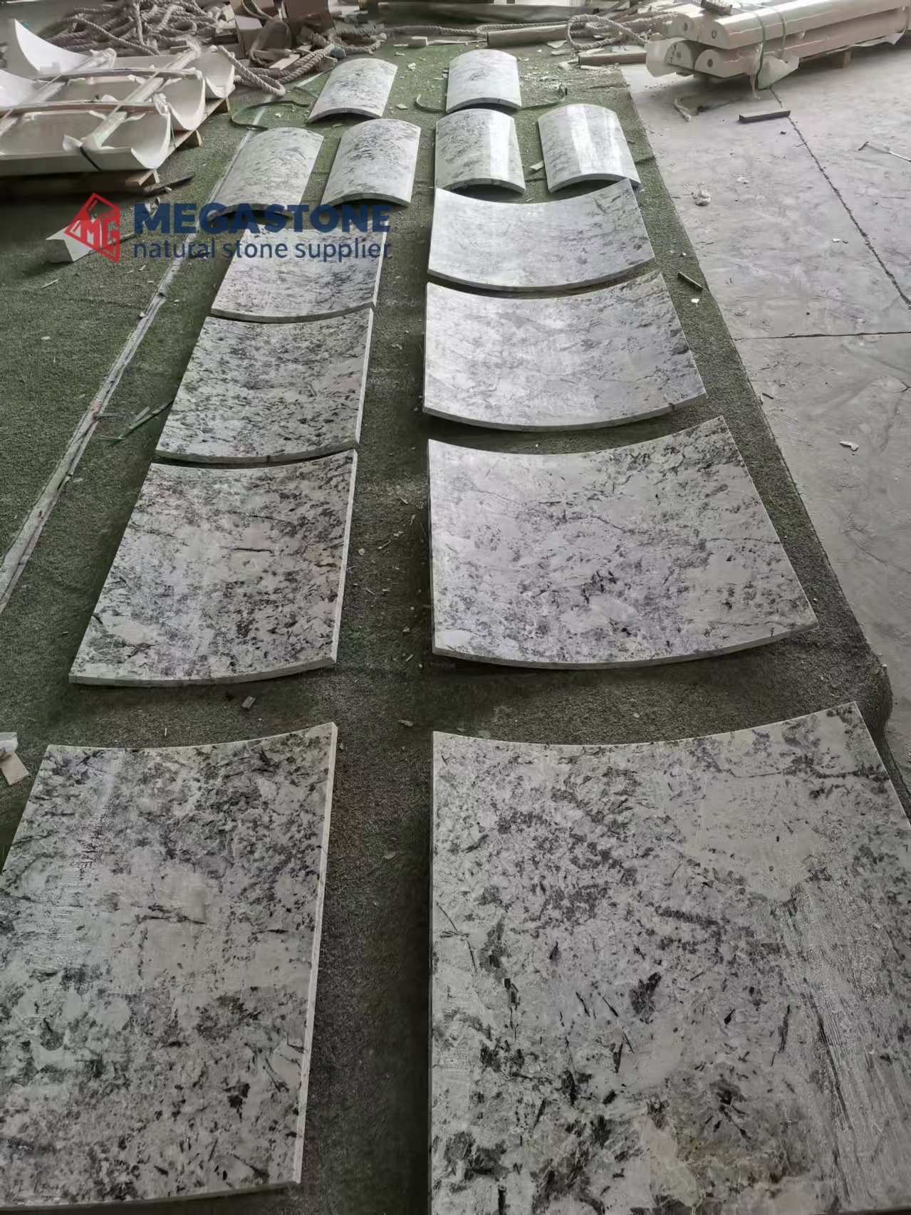 Snow Mountain Granite Curved Wall Cladding Panels