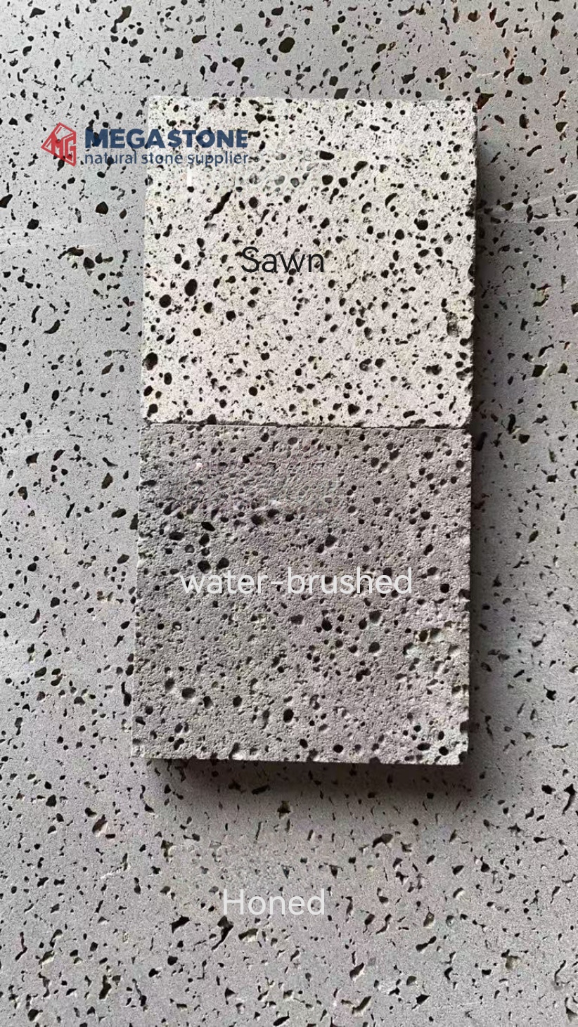 China Volcanic Stone Grey Lava Stone Tiles Grey Basalt Tiles