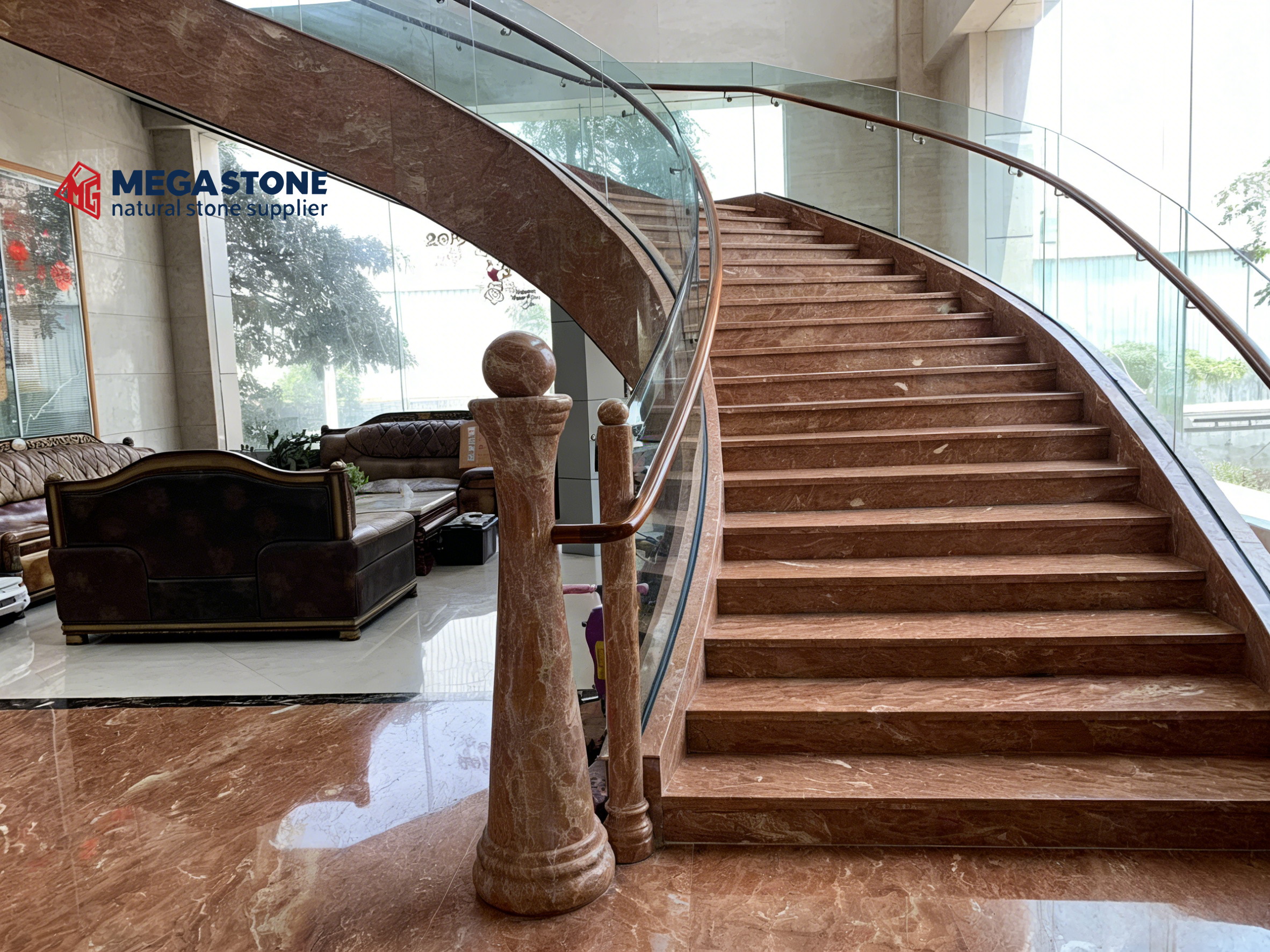 Polished Tea Rose Marble Tiles Polished Tea Rose Marble Tiles