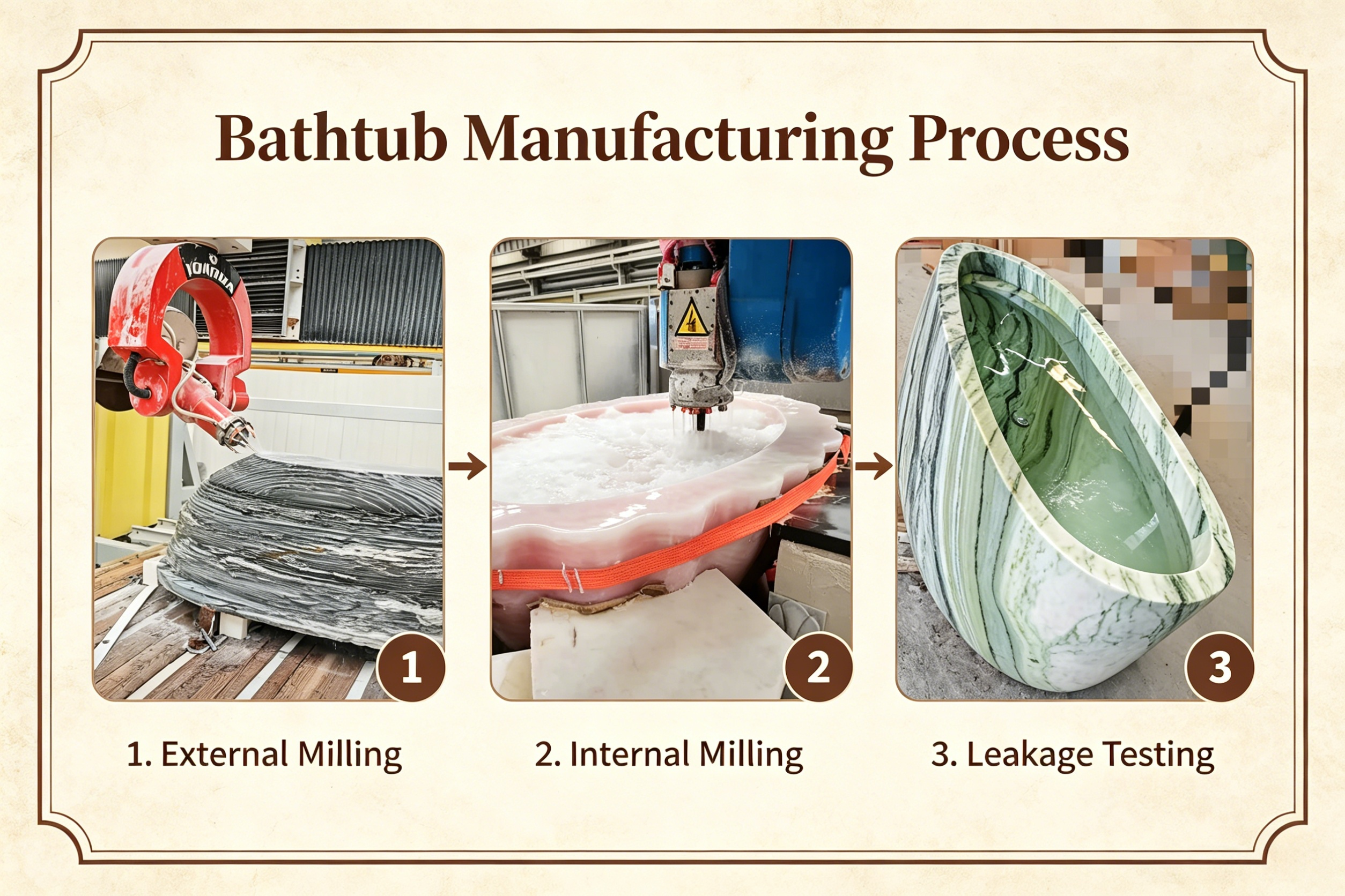 Travertino Classico Marble Bathtub Manufacturer