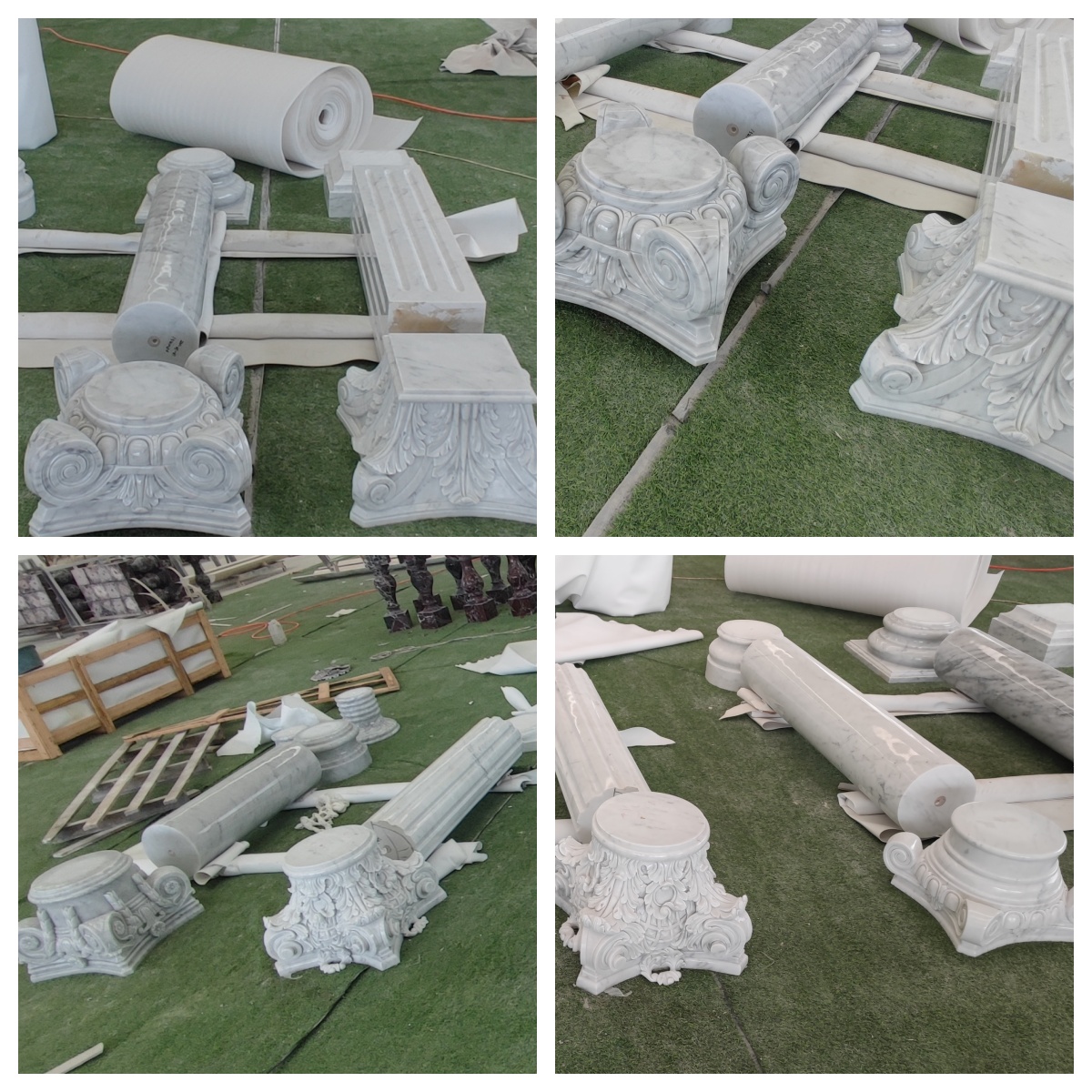 Verd Guatemala Marble Columns Manufacturer