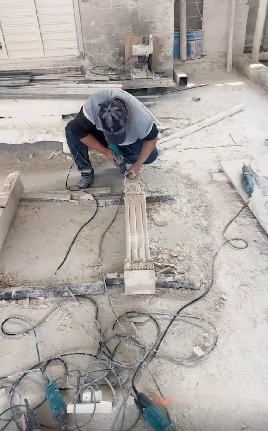 Custom Marble Fireplace Mantel Manufacturer