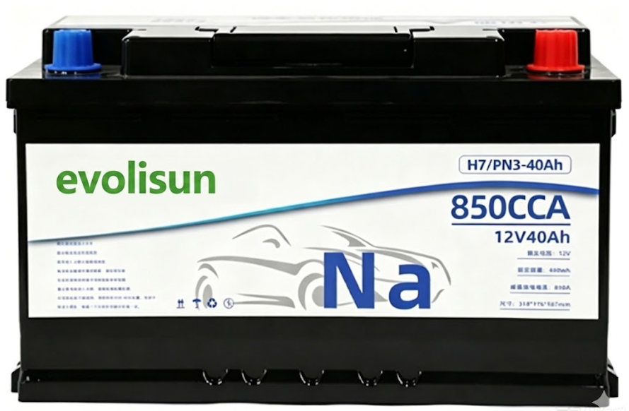 EVOLISUN H7/PN3-40Ah Sodium-Ion Start-Stop Battery