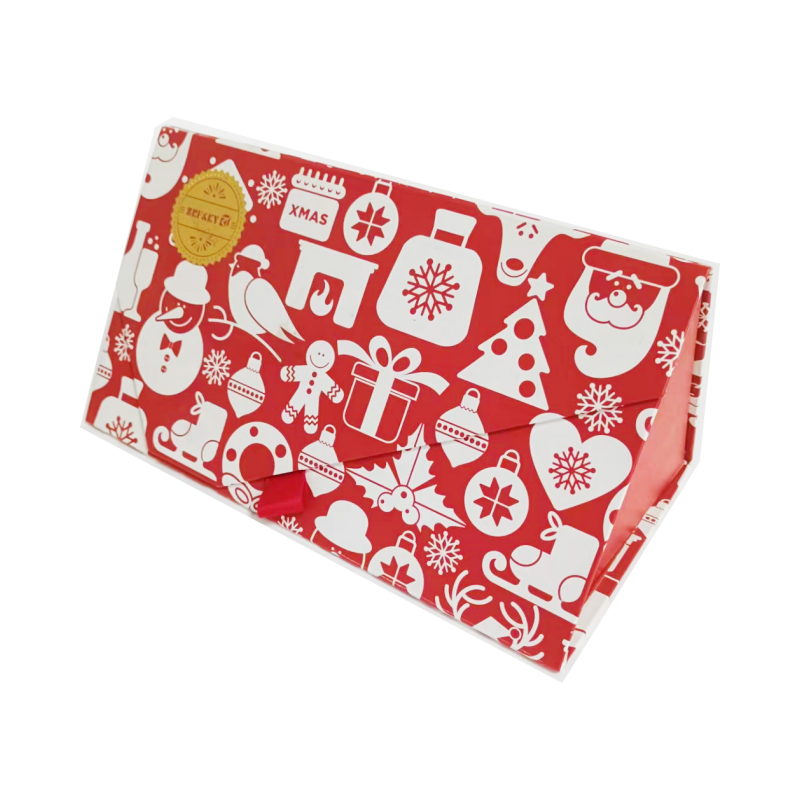 Customized Triangle Shape Rigid Premium Gifts Folding Paper Commodity Packaging