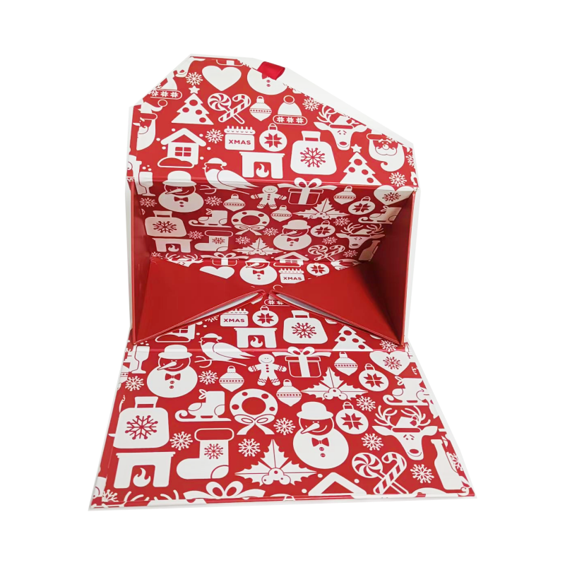 Customized Triangle Shape Rigid Premium Gifts Folding Paper Commodity Packaging