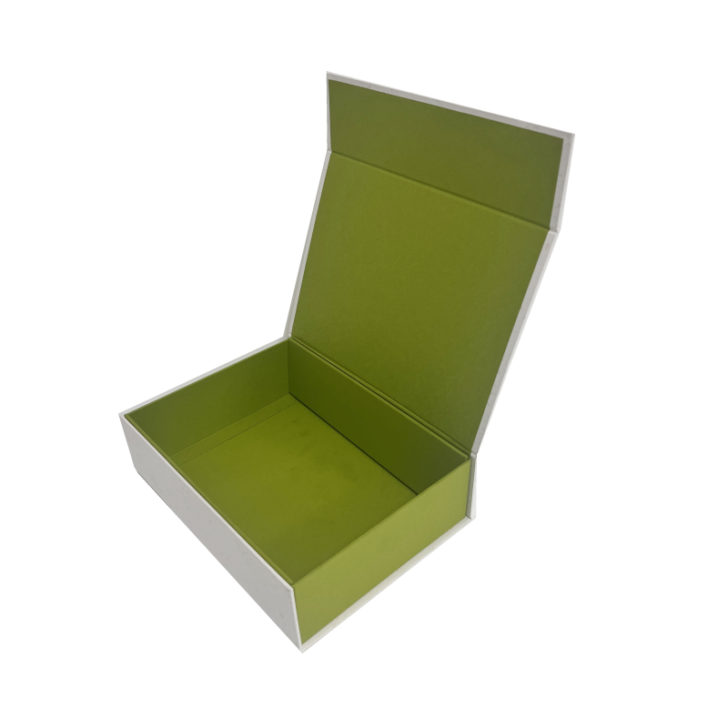 Custom logo Luxury Foldable Black Cardboard UV Box with Magnet