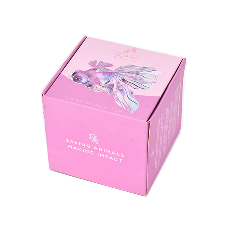 Personalized Pink Paper Printing Packaging Gift Boxes Small Custom Logo