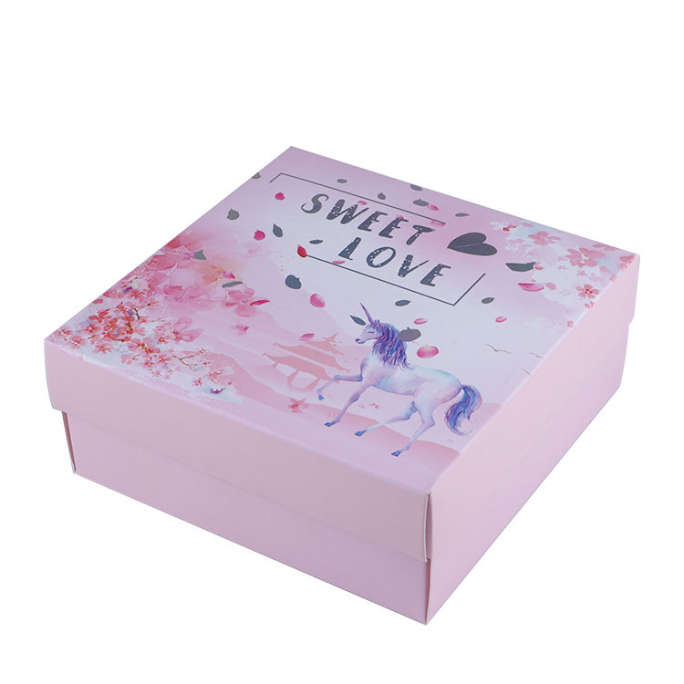 Personalized Pink Paper Printing Packaging Gift Boxes Small Custom Logo