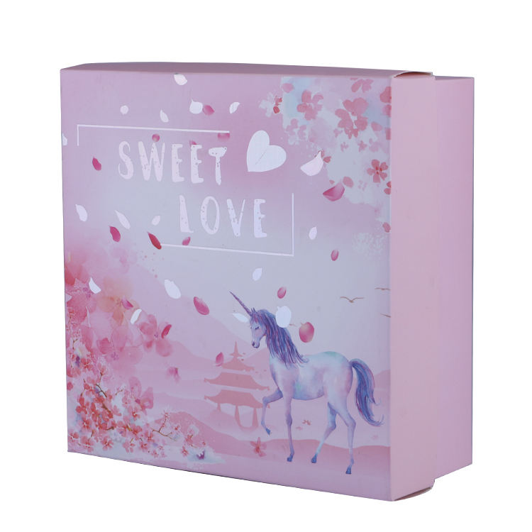 Personalized Pink Paper Printing Packaging Gift Boxes Small Custom Logo