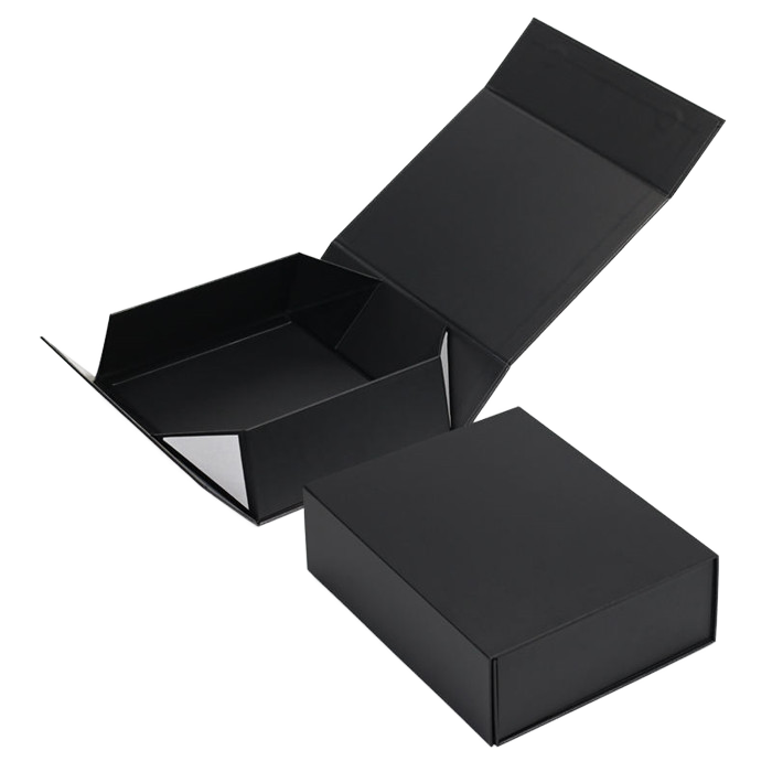 Custom Logo Packaging Closure Gift Boxes Matt Black Luxury Packing