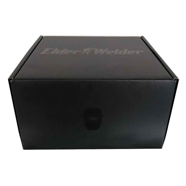 Matte Black Corrugated Carton Transport Postal Packaging Box for Clothing Shipping