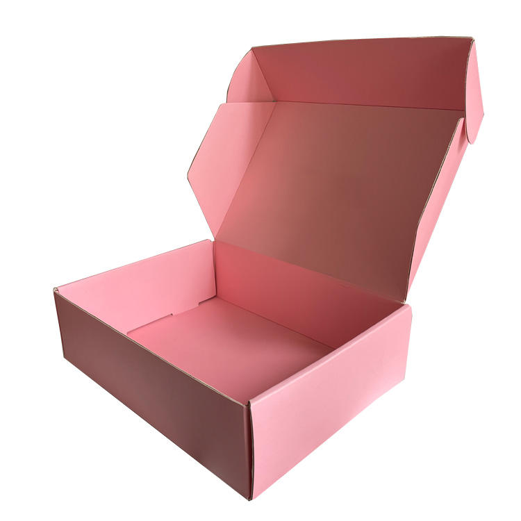 Cardboard Pink Shipping Corrugated Packaging Mailer Boxes Cardboard Pink Shipping Corrugated Packaging Mailer Boxes
