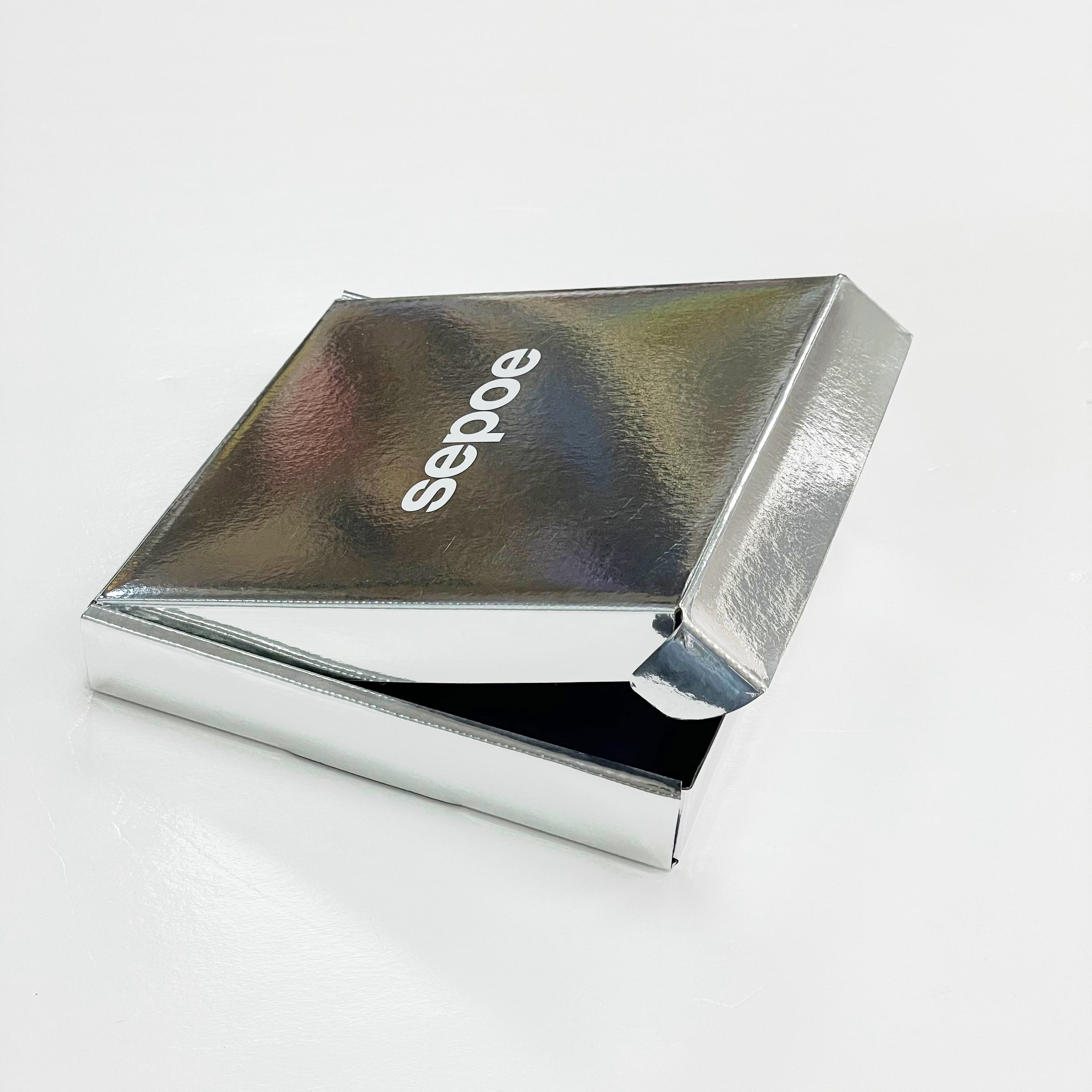 Silver Glossy Mailer Box Luxury Product Packaging for Earrings Watch Cosmetic Gift Box