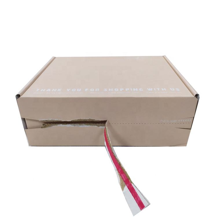 Self Sealing Recycled Packaging Boxes Shipping Clothing Box E Flute Corrugated Mailer Carton