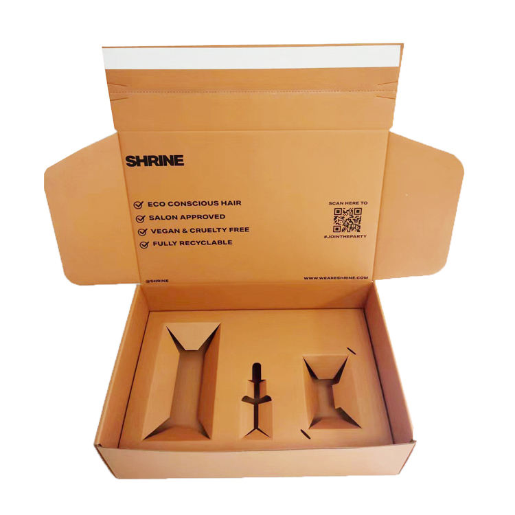 Corrugated Paper Custom Packaging Boxes with Paper Insert Recycled Materials