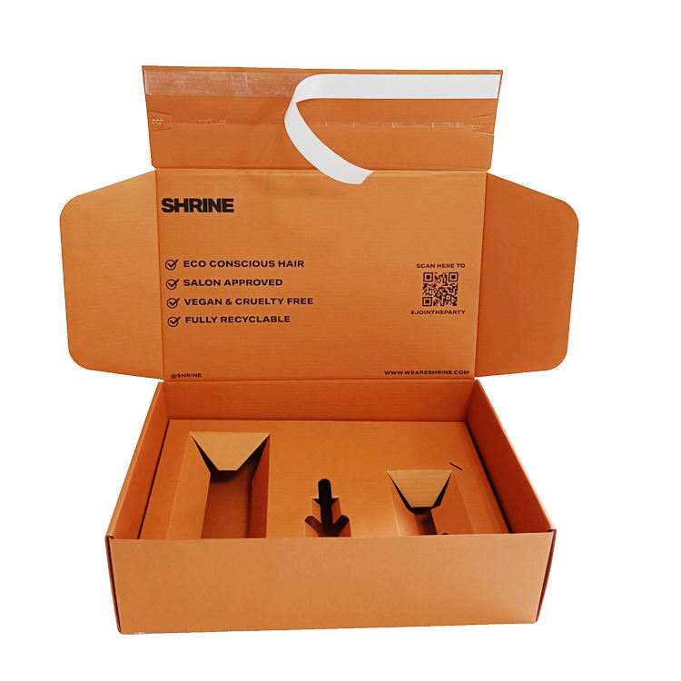 Corrugated Paper Custom Packaging Boxes with Paper Insert Recycled Materials