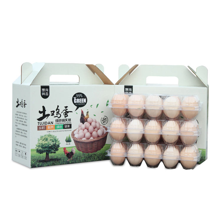 Recyclable Box Customize Logo and Color Corrugated Egg Paper Box with Handle Strength