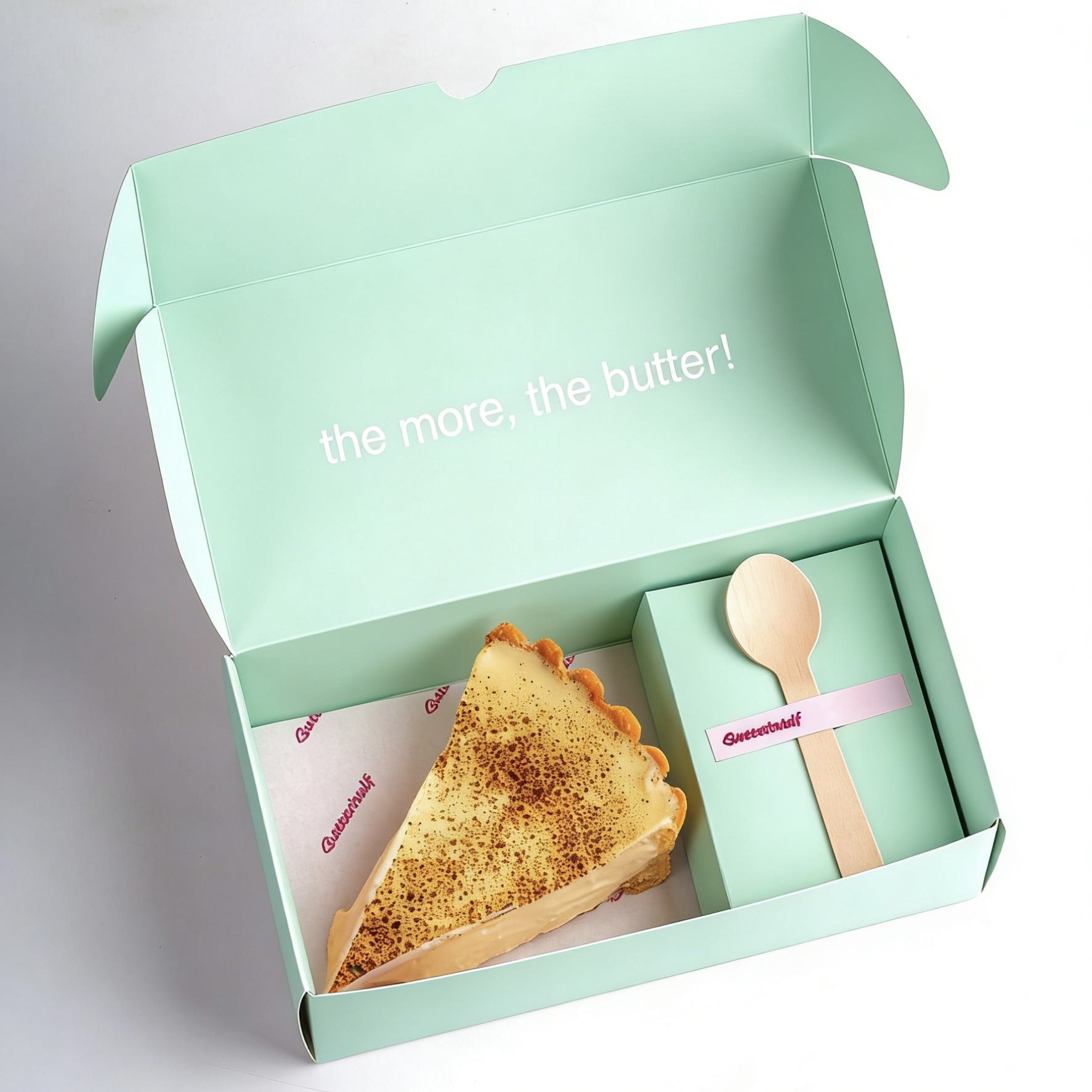 Custom White Card Food Grade Mailer Box Cake Cookie Packaging