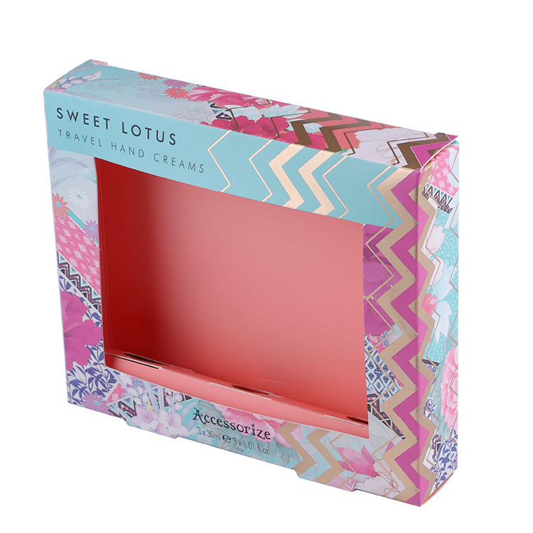 Blue Makeup Retail Counter Display Box White Cardboard Printing Cosmetic Box
