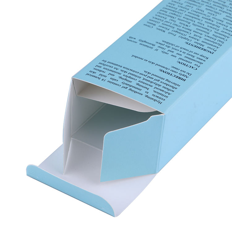 Blue Makeup Retail Counter Display Box White Cardboard Printing Cosmetic Box