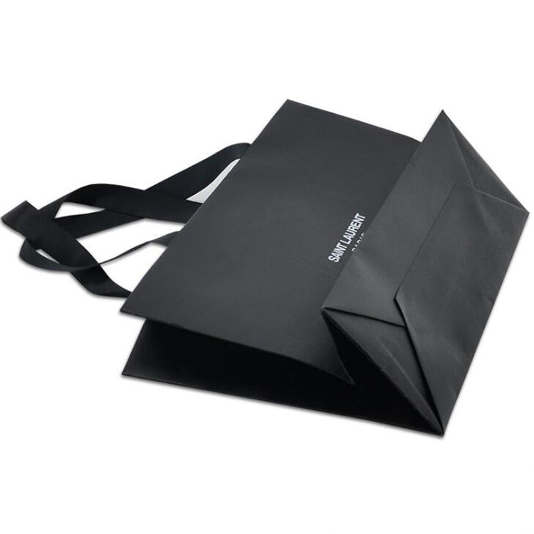 Custom Printed Black Kraft Paper Bag Custom Printed Black Kraft Paper Bag