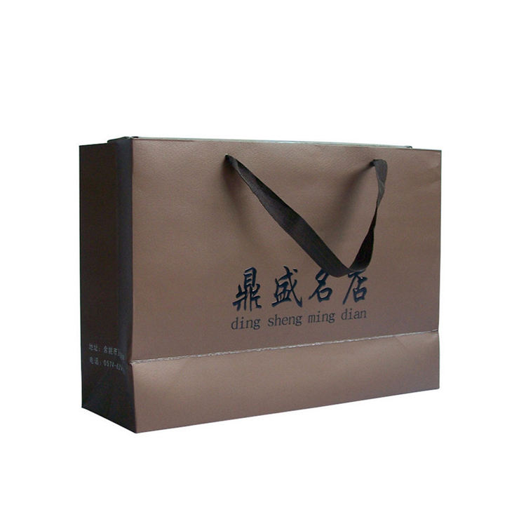 Gift Paper Bag Luxury Clothing Packaging Paper Bag Custom logo Jewelry Paper Bag with Ribon