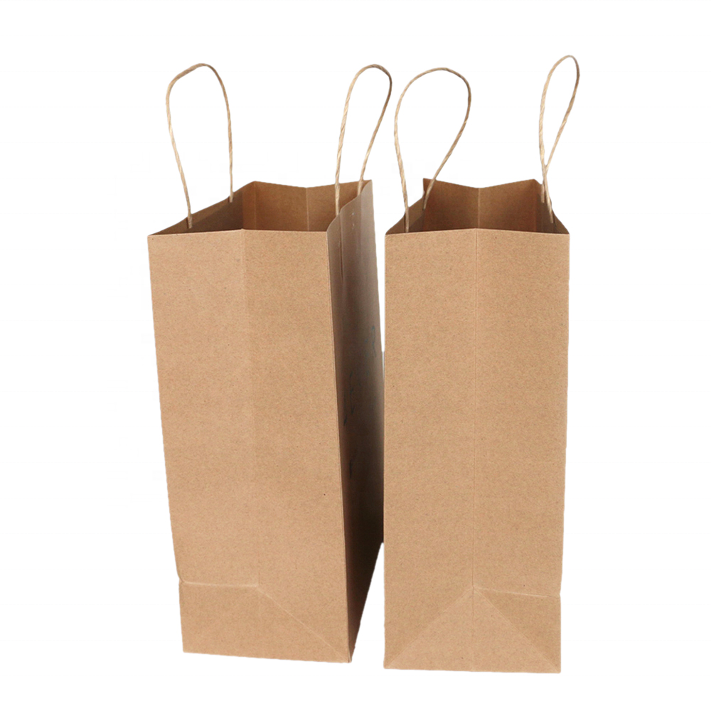 Eco-Friendly Brown Kraft Gift Paper Bags with Custom Logo
