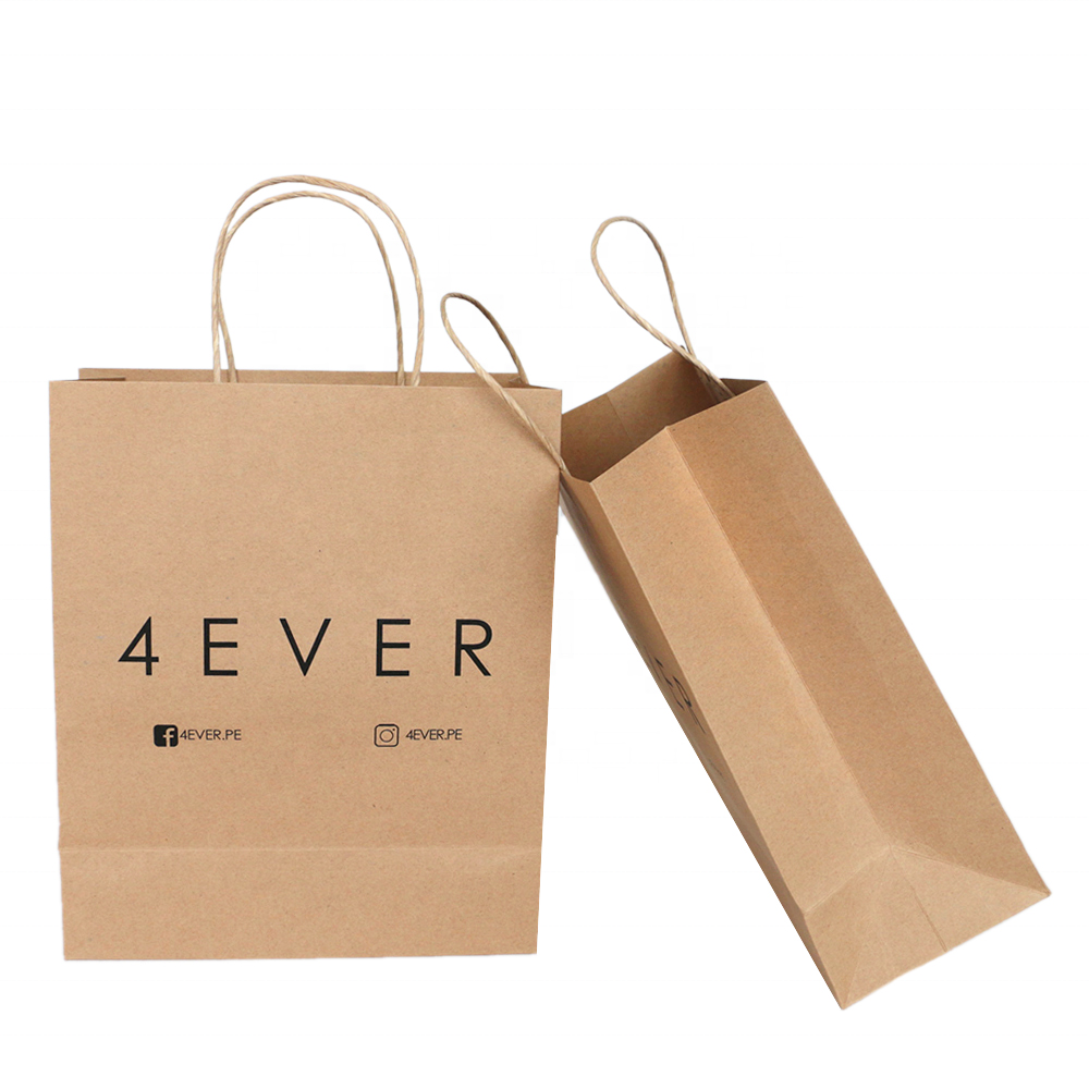 Brown Kraft Gift Paper Bags with Custom Logo Brown Kraft Gift Paper Bags with Custom Logo