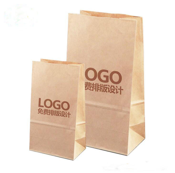 Small Kraft Paper Bag for Bread for Pizza Milk Pet Food Sushi Jelly Salad